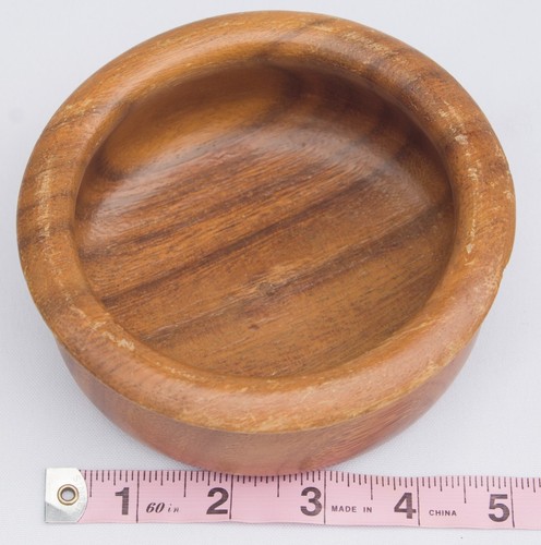 Vintage 70s Wood Lazy Susan 7 Piece Set Removable Serving Dishes 13.5 Inch - Picture 9 of 13