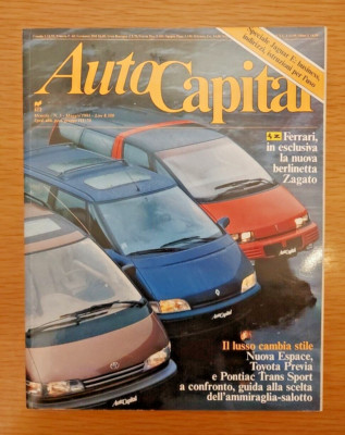 AUTO CAPITAL - Mai 1991 - FERRARI 348 ZAGATO / JAGUAR E Type / ALPINE A 610