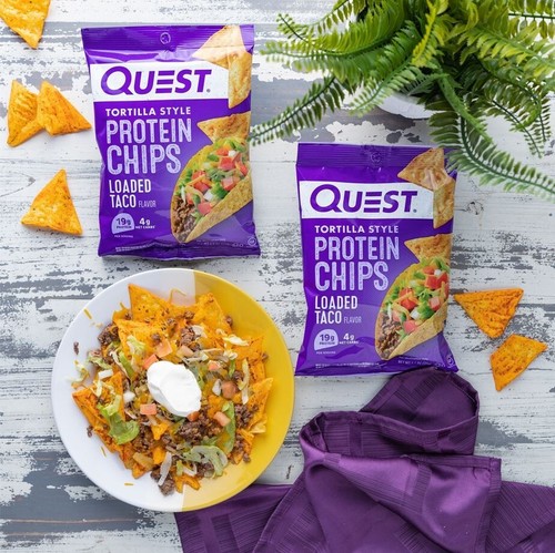 Quest Nutrition, Protein Chips, Low Carb High Protein, Loaded Taco, 4.5 oz, 4 Ct - Picture 7 of 8