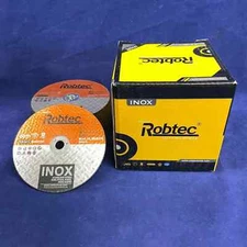 Set of 50: Robtec White Aluminum Oxide Steel Cut Off Wheels 4" X 1/16" X 3/8"