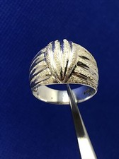 Designer 925 Sterling Silver Textured  Polished Ribbed Knot Statement Ring