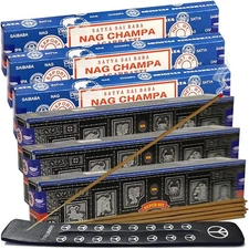 Satya Nag Champa Incense & Holder Bundle - Super Hit Scent Set