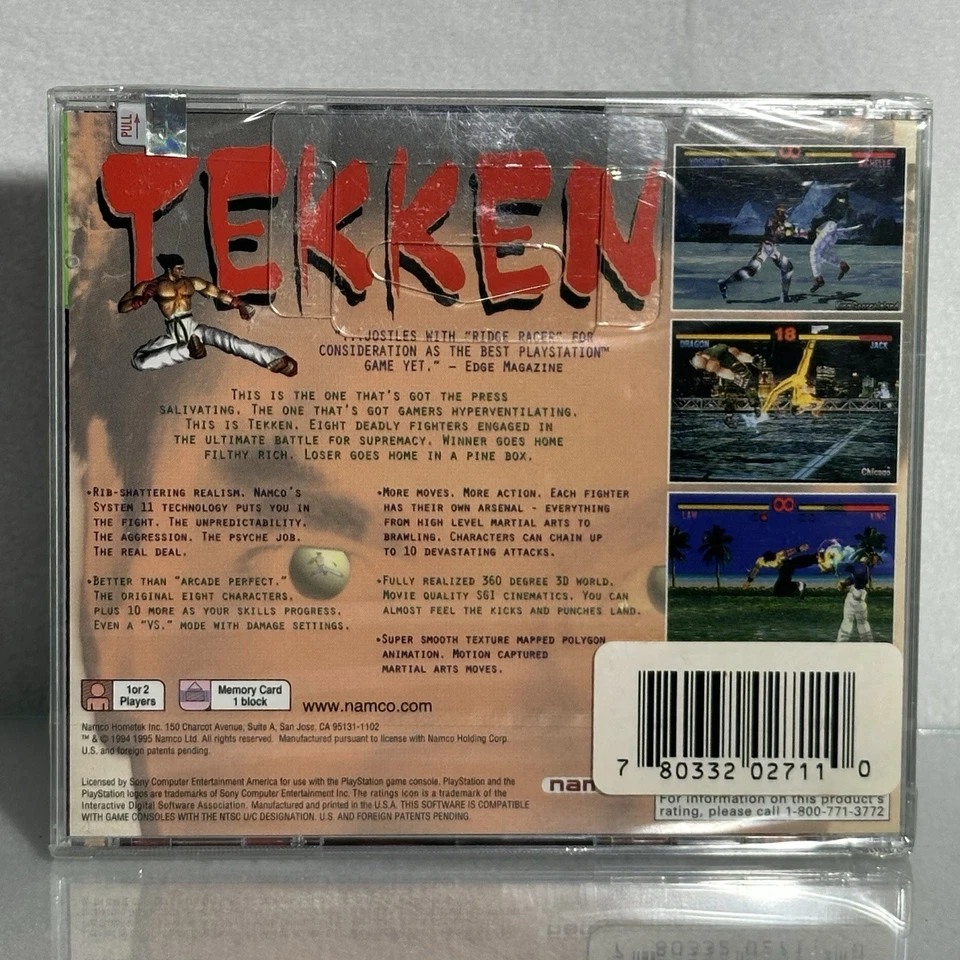 Brand NEW⭐️Tekken 1 Greatest Hits⭐️Sony PlayStation PS1 Original Factory Sealed - Image 3 of 4