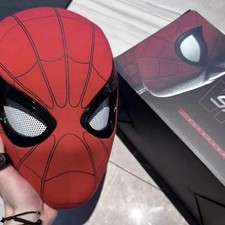 Spider-Man Mask Moving Arachnid Eyes Chin Control Eyes Helmet Masks Props Gift