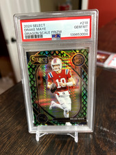 2024 Panini Select Drake Maye Club Level Dragon Scale Prizm /81 PSA 10 Gem Mint 