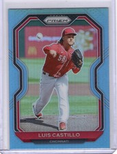 2021 Panini Prizm Carolina Blue Prizm #210 Luis Castillo Cincinnati Reds