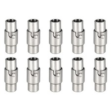 Leather Cord End Clasp, 10Pcs 4mm Hole Leather Clasps Jewelry Making, Grey