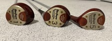 Vtg MacGregor Synchrolite Eye-O-Matic 1-3-5 Woods Set Oil Hardened M95 Womens