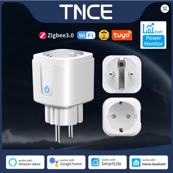 Prise connectée TNCE EU Matter Wi-Fi domotique Google et Alexa