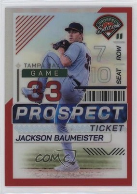 2024 Panini Prospect Edition Red Prizm 44/199 Jackson Baumeister #126 19l7