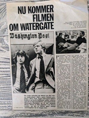 DUSTIN HOFFMANN & ROBERT REDFORD 70s Great 1 Page Danish Clipping D546