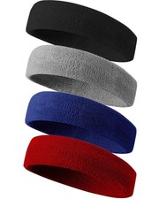 Tanluhu Sweatbands Sport Headbands for Men  Women,Terry Cloth Sweat Band for...