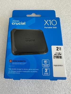 Crucial X10 Pro 2TB USB-A Portable External SSD (CT2000X10PROSSD9)