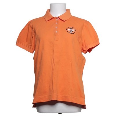 Daily Sports, Poloshirt, Größe: L, Orange, Baumwolle/Elasthan, Print, Damen #AOt