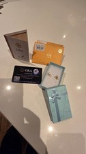 1ct Moissanite Gold stud Earrings with GRA Certificates