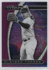 2021 Panini Chronicles Titan Purple Mojo Prizm 24/99 Gleyber Torres #24 07ye