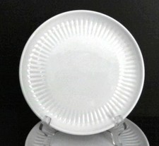 Over and Back Enjoy - Ribbed White (set of 4) 8 1/8" - Salad Plates - Excellent