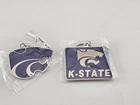 2 KSU K-State Kansas State University Metal Keychains