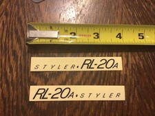 REDLINE 1980s DECALS  RL-20 A STYLER BLACK BMX  STICKERS VINTAGE NOS