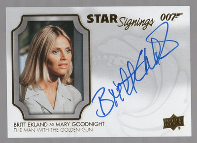 BRITT EKLAND MARY GOODNIGHT 2020 UPPER DECK JAMES BOND VILLAINS & HENCHMEN AUTO