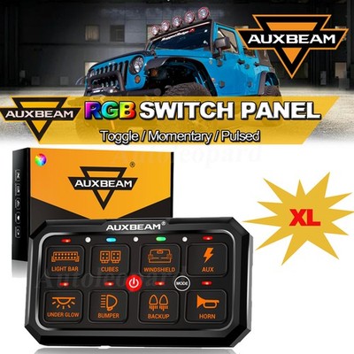AUXBEAM RGB 8 Gang Switch Panel LED Headlight Multi-Function Controller RA80 XL