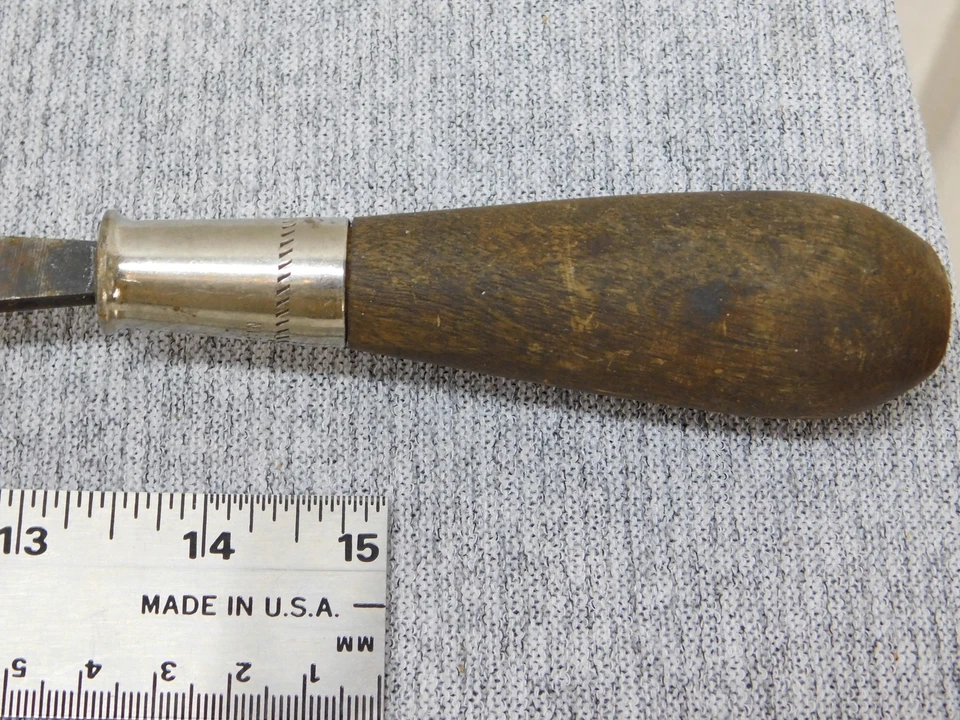 老式 Mill Bastard 平锉木柄单切金属加工手工工具 — 第 2/4 张图片