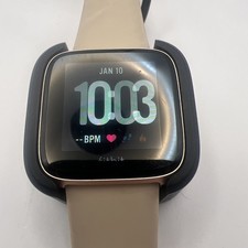 Fitbit Versa 4 Health  Fitness Smartwatch w/ GPS- Copper Rose  USED
