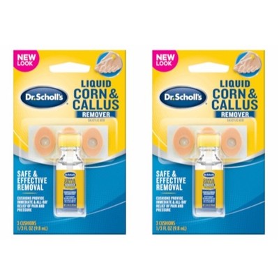 2 Pack Dr. Scholl's Liquid Corn & Callus Remover 0.33 oz