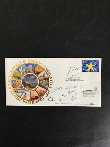 GB 1992 "European Economic Community" Signed Stamp FDC Used.