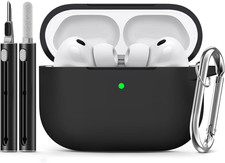 For Airpods Pro 3 Case 2025 with Cleaner Kit,Black