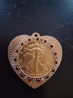 1943 Walking Lady Liberty Gold Plated Pendant