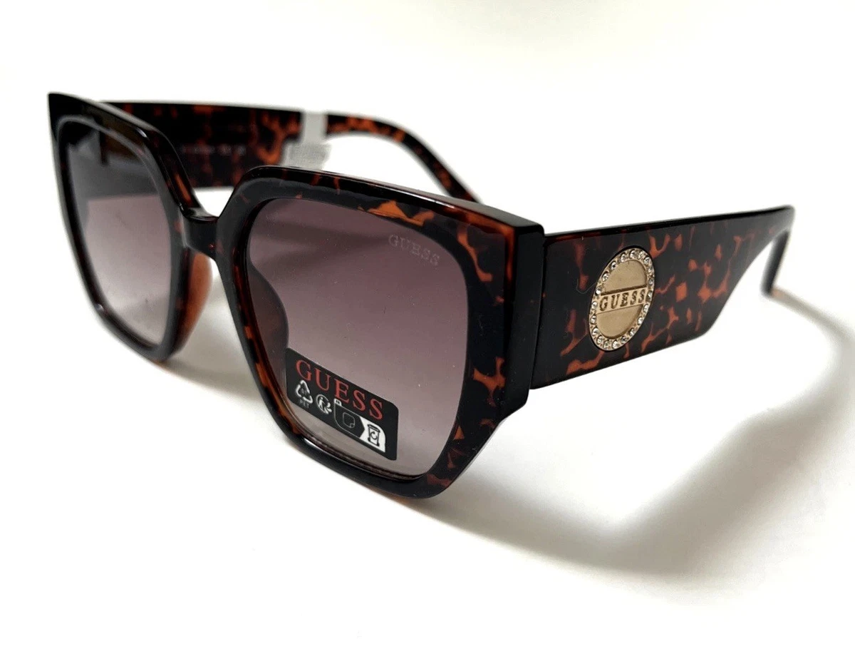 NWT GUESS Square Sunglasses Classic Black GO00073 Brown Stripe GUESS Oversized Black Sunglasses for Women for sale | eBay main image 2