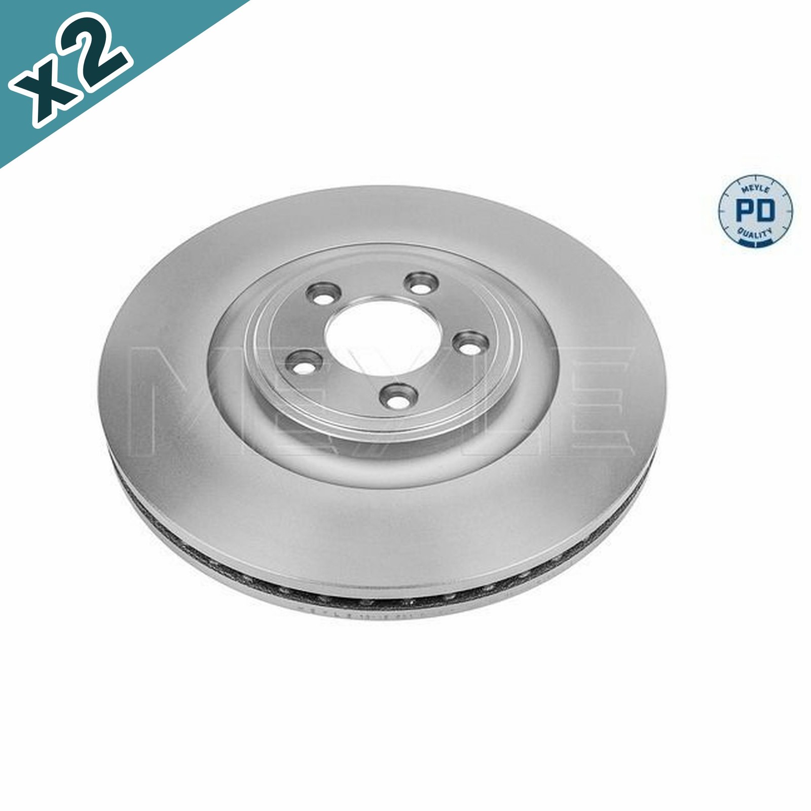 2x MEYLE 18-83 521 0008/PD Brake Disc Front Fits Jaguar F-Type S-Type XF XJ XK