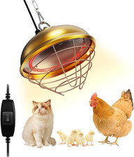 Heat Lamp for Chickens, 170W  350W Adjustable Heating Temperature and Hanging H