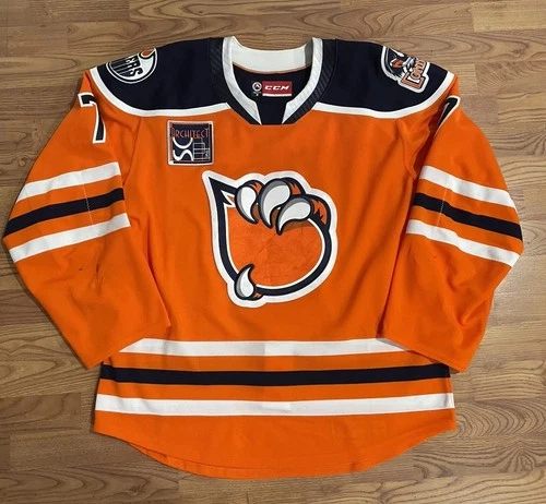 Kailer Yamamoto Game Worn Used Bakersfield Condors AHL Hockey Jersey Utah Chiefs