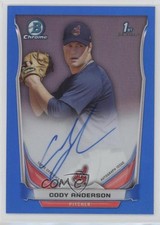 2014 Bowman Chrome Prospect Blue Refractor /150 Cody Anderson #BCAP-CA Auto 0f8