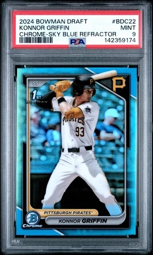 2024 Bowman Draft - Konnor Griffin #BDC-22 Chrome-Sky Blue Refractor (1st) PSA 9