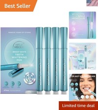 Professional Teeth Whitening Gel Pens, Pack of 4 - 40 Uses, Safe for Daily Use
