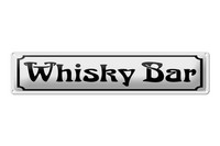 Blechschild Hinweis 46X10 Cm Whisky Bar WeißEs Schild