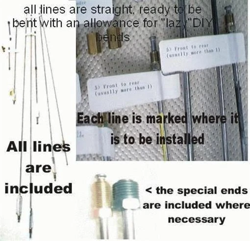 Brake line kit Ford Falcon Mercury Comet 1960 1961 1962 1963 1964 1965 - Image 3 of 3