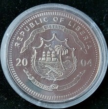 Liberia 5 Dollar 2004 Neue Vatikanmünzen, Durchmesser 40mm