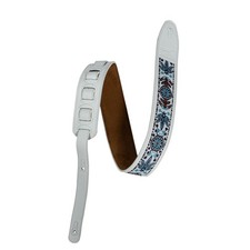 Woven Gitarrengurt Weiß Kunstleder 1400mm 64mm Elektrisch Akustisch Bass