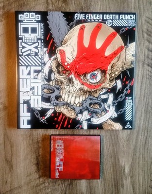 FIVE FINGER DEATH PUNCH AFTER LIFE 2X LP VINYL + RARE CD Lenticular Cover +Cards