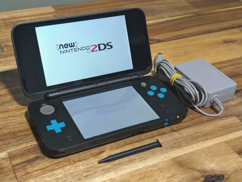 Nintendo "New" 2DS XL LL Console Black & Turquoise US VERSION Tested / Clean!🔥