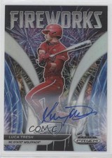 2021 Panini Prizm Draft Picks Fireworks Silver Luca Tresh #F-LT Auto 1n0