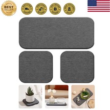 3PCS Water Absorbing Diatomaceous Earth Tray for Sink, Fast Drying Soap Too...