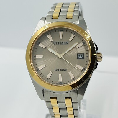 Citizen Women's Eco-Drive Peyten Sapphire Two Tone Steel 33mm Watch  EO1226-59X