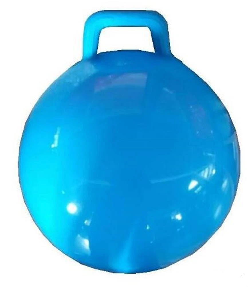 1 blue RIDE ON BOUNCING HOP BALL WITH HANDLE jump toy fun bounce