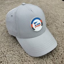 PGA Jr League Hat Garb Adjustable Strap Gray White Mesh Rubber Circle Logo Cap