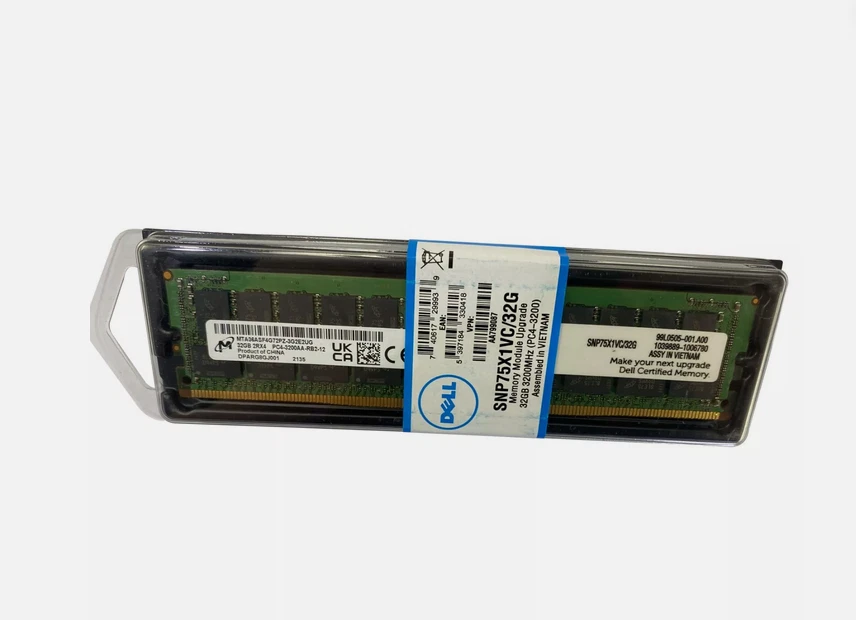 Módulo De RAM DDR4 32GB 3200MHz RDIMM Con ECC - Compatible Con Dell PowerEdge R6525/R7515 - Ref. SNP75X1VC/32G